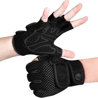 MOREOK Workout Gym Gloves Men Women3MM SBR PadsHalf Finger Weight Lifting Exercise Fitness Gloves for TrainingPull UpsRowing