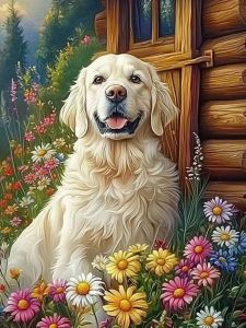 Kayou | Adult Jigsaw Puzzle 500/1000/1200/2000 Pcs Golden Retriever Cabin Paper Puzzle Decorative Painting Exercise Brain Thinking