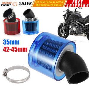【Blue/Red】35mm 42-45mm Bend Elbow / Straight Motorcycle Motorbike Air Filter Cleaner Fits 50cc-125cc ATV Pit Dirt Bike Splash Proof Waterproof-Air-Filter