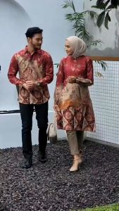 Motif Ayam Series Baju Batik Sarimbit Keluarga Pasangan Couple Kemeja Hem Tunik Gamis Dewasa Anak