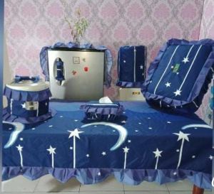 sarung kitchen set//sarung kulkas//sarung meja makan//set meja makan