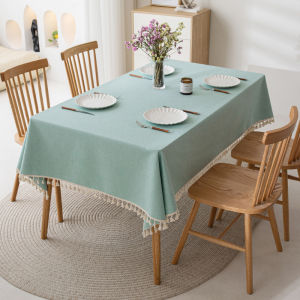 Water-Resistant Grease-Proof Wash-Free Luxurious Feeling Tablecloth