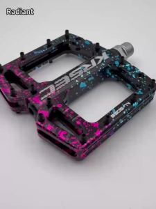 1Pair Anti-Slip Aluminum Alloy Bicycle Pedals - Wide Platform 3-Bearing 9/16in Chromoly Spindle For Downhill/MTB/BMX/Road Bike