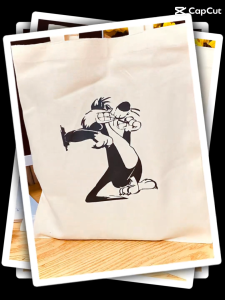 Canvas Cute Ghosty Design High Quality Tote Bag