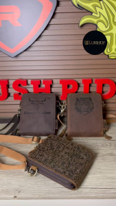 Rush Rider S Size Full Grain Cow Leather Crossbody Men Sling Bags