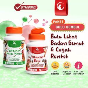 Olive Care Original Vitamin Kucing PAKET BULU GEMBUL Penggemuk Nafsu Makan Pelebat Panjangkan Bulu Atasi Rontok Jamur Kucing