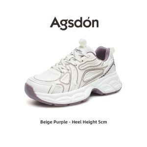 Agsdon | Womens Summer Lightweight New Style Breathable Dad Sneakers Thick Sole