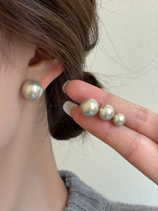 Champagne Gold Pearl Stud Earrings Womens Retro Ear Cuff New 2025 Luxury Sensation Fashion Jewelry Ear Accessories