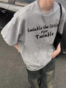 เสื้อยืดแขนสั้นแบรนด์อเมริกันย้อนยุคแท้ 100 รุ่น ผ้าฝ้าย สำหรับผู้ชาย ฤดูร้อน หลวม โอเวอร์ไซส์ เสื้อยืดพิมพ์ลาย ดีไซน์ ลำลอง