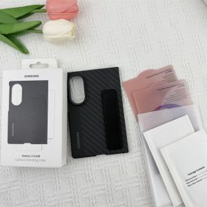 Samsung | Samsung Galaxy Z Fold8/Fold 8 Ultra Carbon Fiber Standing Phone Case Aramid Fiber Texture Foldable Bracket Slim Shockproof Cover