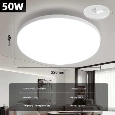 Đèn Trần LED Hiện Đại Đèn Tròn Tiết Kiệm Năng Lượng Cho Phòng Khách Phòng Ngủ Nhà Bếp Ban Công Hành Lang - 15/20/30/50W PVC Có Thể Điều Chỉnh Độ Sáng