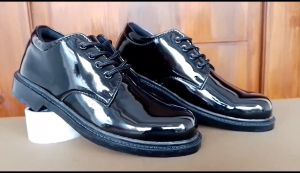 Sepatu PDH Pria Pantofel Formal Loafer Hitam Kilap Dan Dop 4 Inci