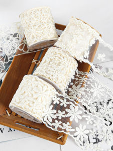 Handmade Lace Fabric Netting Butterfly Knot Hair Accessory Dress Skirt Decoration Material DIY Sewing Crafts Ribbon/Sash