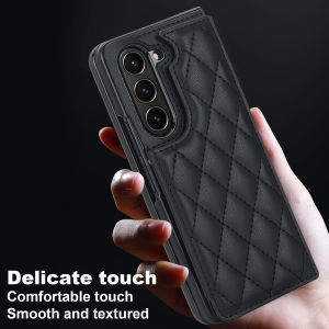 for Samsung Z Fold 6 Wallet Case with Card Holder PU Leather Kickstand Double Closure RFID Shockproof Phone Case for Galaxy Z fold 5/Z fold 4 cover