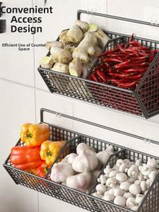 TONGGUMO | Kitchen Garlic Ginger Storage Rack Wall-mounted