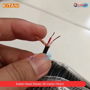 Kabel Head Stereo Kitani Panjang 50 dan 100 meter Meter Warna Hitam kabel scarem tembaga murni sangat mudah disolder