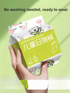 Disposable Socks for Children Anti-Odor Thin Sweat Absorbent Summer Travel Essential Breathable Daily Throwaway No-Wash Socks