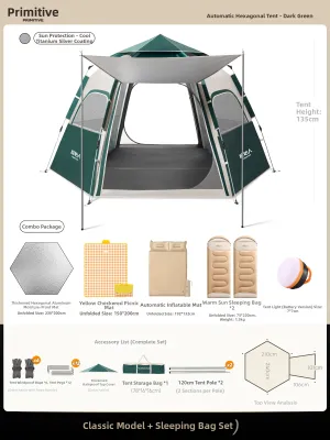 The Primitive | Portable Waterproof Overnight Camping Tent