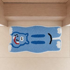 VIKAMA Cartoon Animal Shaped Bath Mat Anti Slip Water Absorbent Quick Dry Floor Mat Kids Room Bedroom Home Decoration