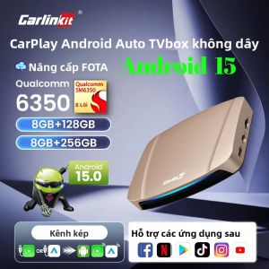 Hộp Thông Minh CarlinKit Tbox Ultra 8G 256G Không Dây CarPlay Android Auto AI Box Android 15 Hỗ Trợ Video Youtube Netflix IPTV Gold