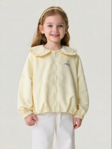 Marc&Janie | Glistening Cat Pattern Girls Spring Blouse Flower Bud Collar
