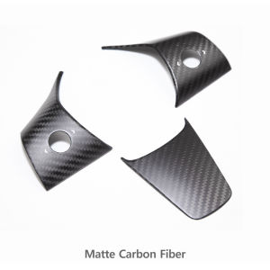 Yoke Steering Wheel For Tesla Model 3 Y 37mm Ellipse Carbon Fiber Matte Leather Heating Customization Personalized Modified