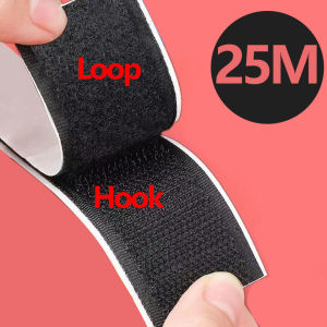 2/5/25M 20/25/50mm with Strong Glue Hook and Loop Self Adhesive Fastener Tape Nylon Sticker Loop Magic Sticke Disks Patches Tape