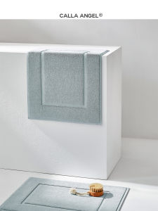 CallaAngel Pure Cotton Bath Mat Towel Pad Small Thick Absorbent Simple Bathroom Floor Mat Can Be Washed in the Machine