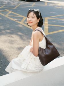 Brooklyn Hobo Commuter Suede Leather Shoulder Bag Womens Genuine Leather Tote Bag Elegant Business Style Handbag