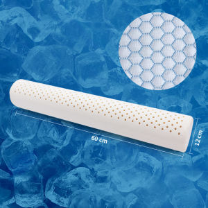 หมอนทรงกระบอกยางธรรมชาติ ช่วยรักษาความโค้งงอของกระดูกสันหลัง หมอนรองคอ หมอนน้ำตาล ป้องกันผื่น หมอนนุ่ม สำหรับผู้ใหญ่