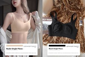 Seamless Thin Womens Bra Push up Rabbit Ear Cup Anti-Bulge Comfortable Underwear Nylon Material No Steel Ring Summer Wear