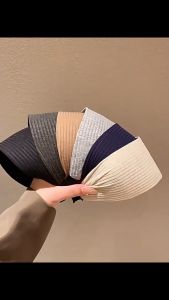 Bando Lebar Conduroy Bandana Rajut Korean Knitted Wide Elegant Fashion Headband BKLR002