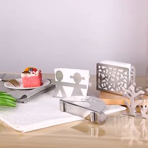 Napkin Holder Tissue Dispenser Stainless Steel Tisu Makan Rak Display Restoran Bar