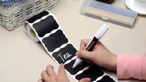 120Pcs/Roll Labels Stickers Pantry Storage Stickers Removable Waterproof Blackboard Label for Jars Mason Spice Glass Cups Bottles Containers Canisters