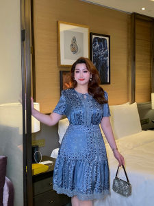 GLEC | Floral Lace-Up French Court Style Hollow Dress