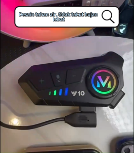 Acroder Y50 Intercom Helm Bluetooth 5.3 2800mAh Baterai Tahan Lama IPX6 Kedap Air Asisten Suara AI Hands Free Call Headset Wireless Headphone