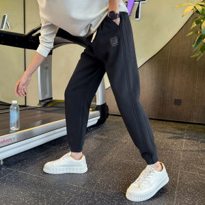 Thickened Fleece Mens Casual Pants Spring Autumn Winter New Style Cuffed Sports Mens Trousers American Slim Fit Leisure Pants