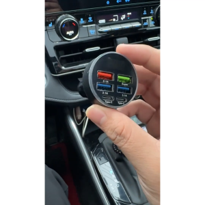 Tẩu Sạc Nhanh 4 Cổng 66W USB Type-C QC3.1A Thông Minh Cho Xe Hơi 120W Có Đèn LED Cho Xe Hơi-ESTLA