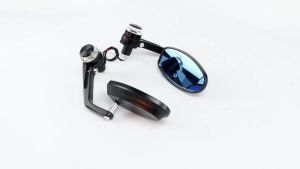 Gương Chiếu Hậu Xe Máy Đa Năng JNYD 22mm Chất Liệu Nhôm Gắn Đầu Tay Lái Có Đèn Tăng Cường An Toàn