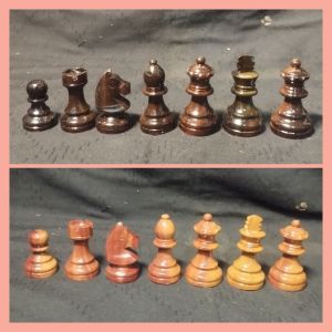 catur kayu mini ukuran 35 cm papan terbuat dari kayu jati