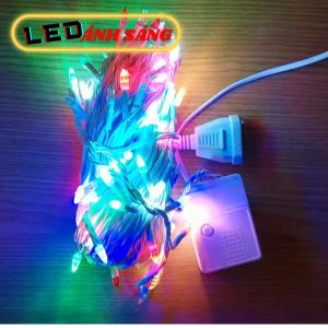 Dây Đèn LED Trang trí Noel Kim Cương Nhọn 17m - 120 Bóng Đủ màu
