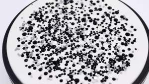 1440Pcs Mix Size Glass Flatback Rhinestone Glitter Round Crystal AB Stones Black Glue On Rhinestone for DIY Nail Art Decoration