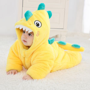 Thickened Winter Baby New Year Outfit Footed Snug Fit Cotton Romper for Boys And Girls Holiday Wearable Baby Clothes Tolo Rabbit