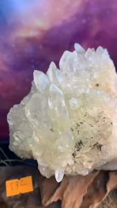 Bụi thạch anh tinh thể Lemurian phale tán sắc năng lượng vũ trụ 592