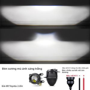 Đèn Sương Mù Mini Projector Bi LED Bán Chạy Nhất 2.0 Inch 3 Màu 3000K 4300K 6000K Đèn Pha H11 12V 80W Đèn Sương Mù Ô Tô