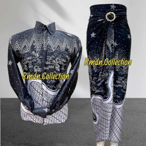 couple kemeja batik dengan rok lilit batik murah terbaru untuk pesta kondangan lamaran