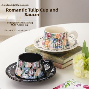 Elegant Designer Coffee Cup and Saucer Set