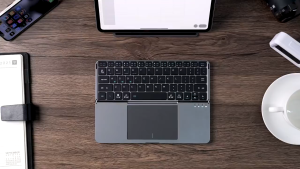 Folding Bluetooth Keyboard with Touchpad Ultra Slim Portable Wireless Keyboard for iPad Laptop Multi-Device Sync for iPad Samsung Dex MacBook - SG Stock