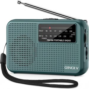 Mini Portable Radio AM FM Battery Powered Longest Lasting Best Reception with Headphone Jack for Running Walking Emergency Use