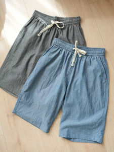 กางเกงขาสั้นผ้าฝ้ายบาง 5 นิ้ว ทรงหลวม สำหรับเดิน ใส่ในบ้าน สำหรับผู้ชาย กางเกงขาสั้นฤดูร้อน กางเกงขายาว ทรงหลวม สำหรับเดิน